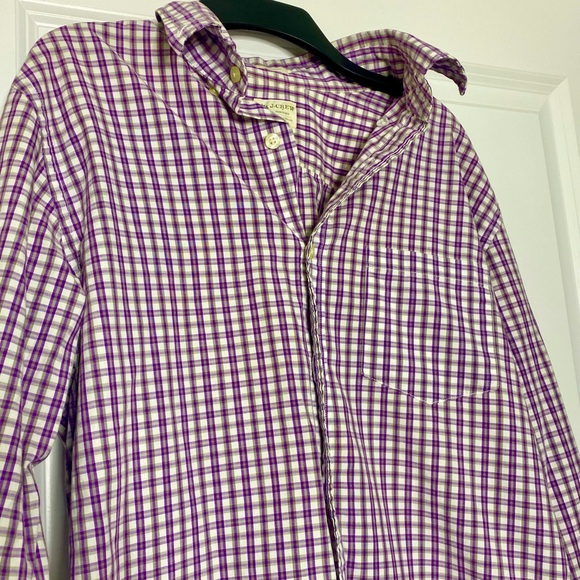 🍓6/$15🍓 J. Crew Purple & White Button Down - Picture 5 of 5